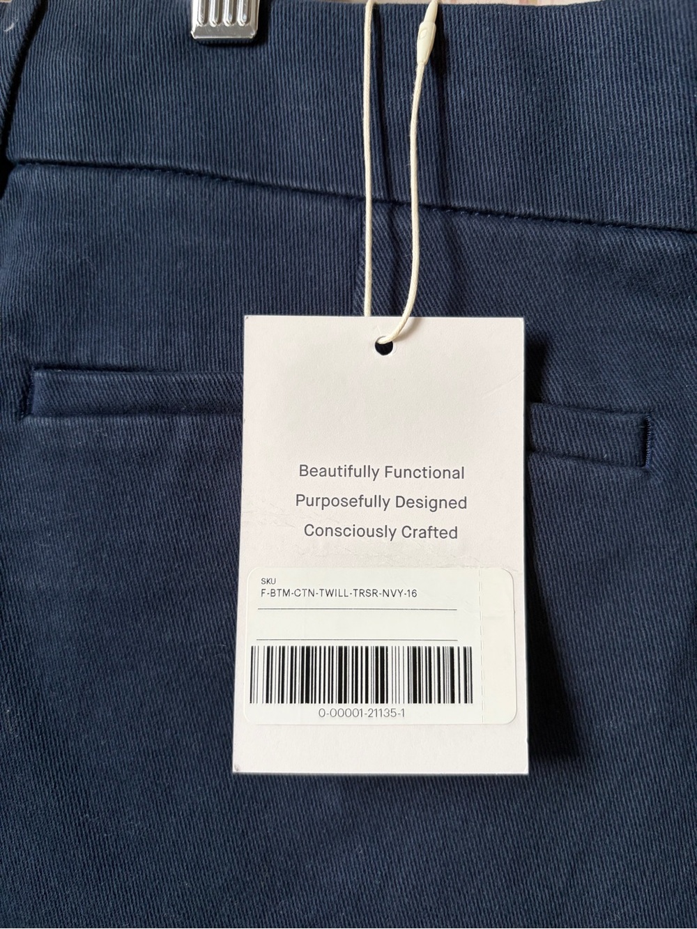 NWT Everlane Cotton Twill Chino Navy 16 - Picture 4 of 6